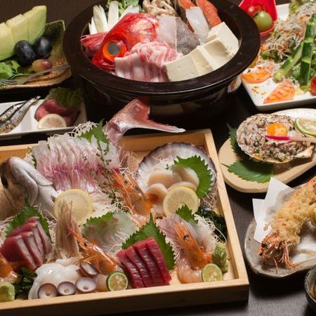宴会コース料理の一例。内容はご相談いただけます。